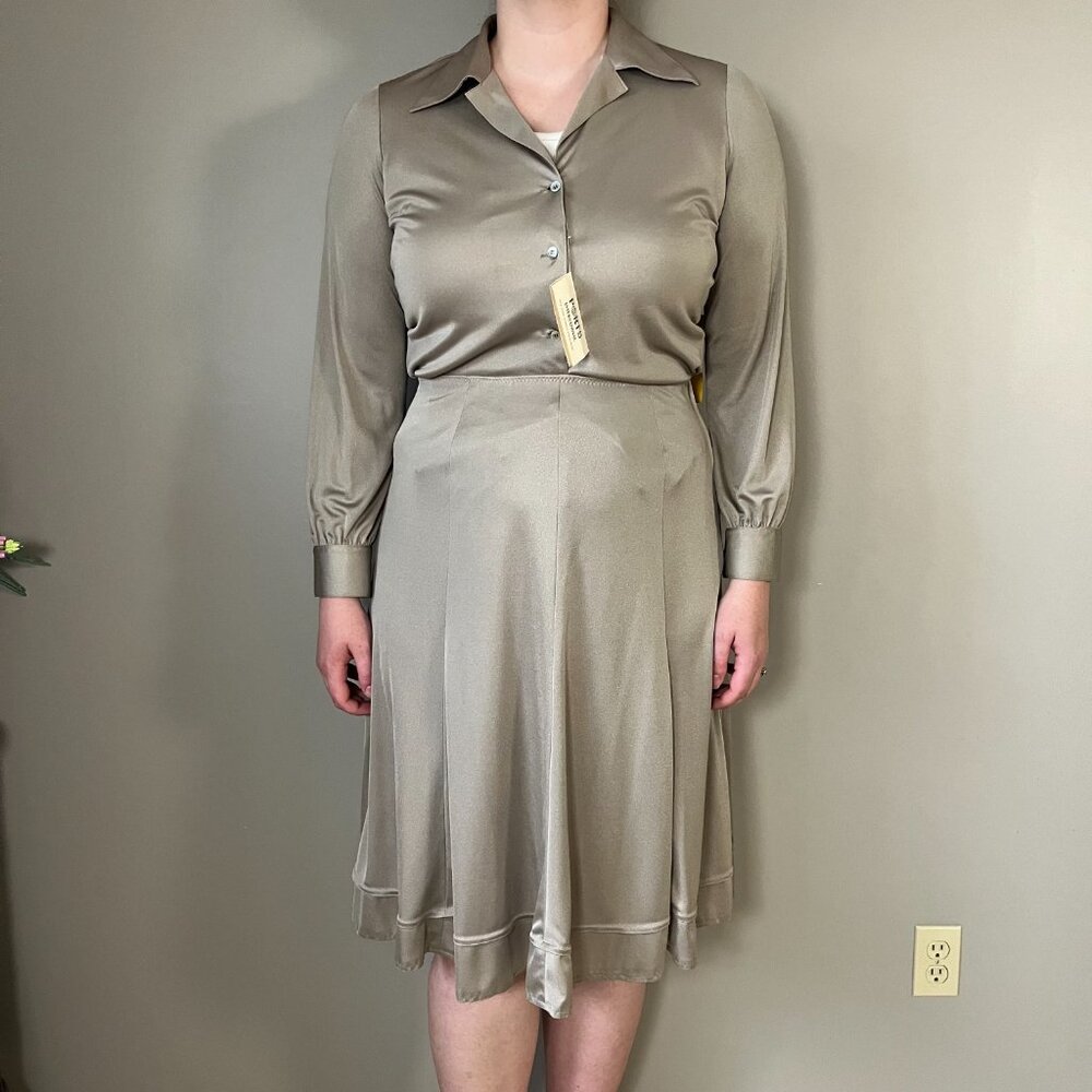 Vintage 2 piece 1970s set Ports International 1961 retro Blouse And Skirt - Picture 16 of 16